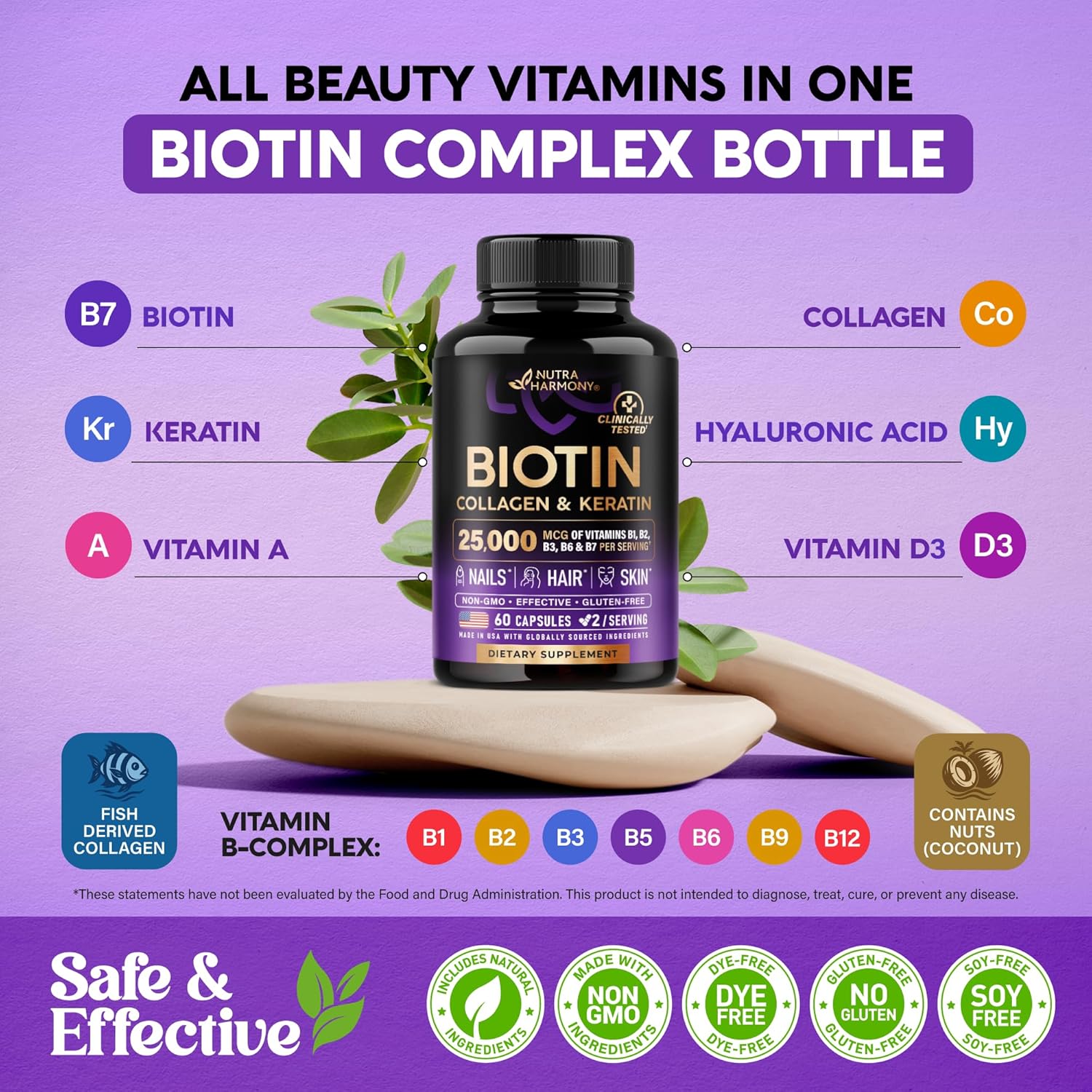 NUTRA HARMONY BIOTIN COLLAGEN & KERATIN